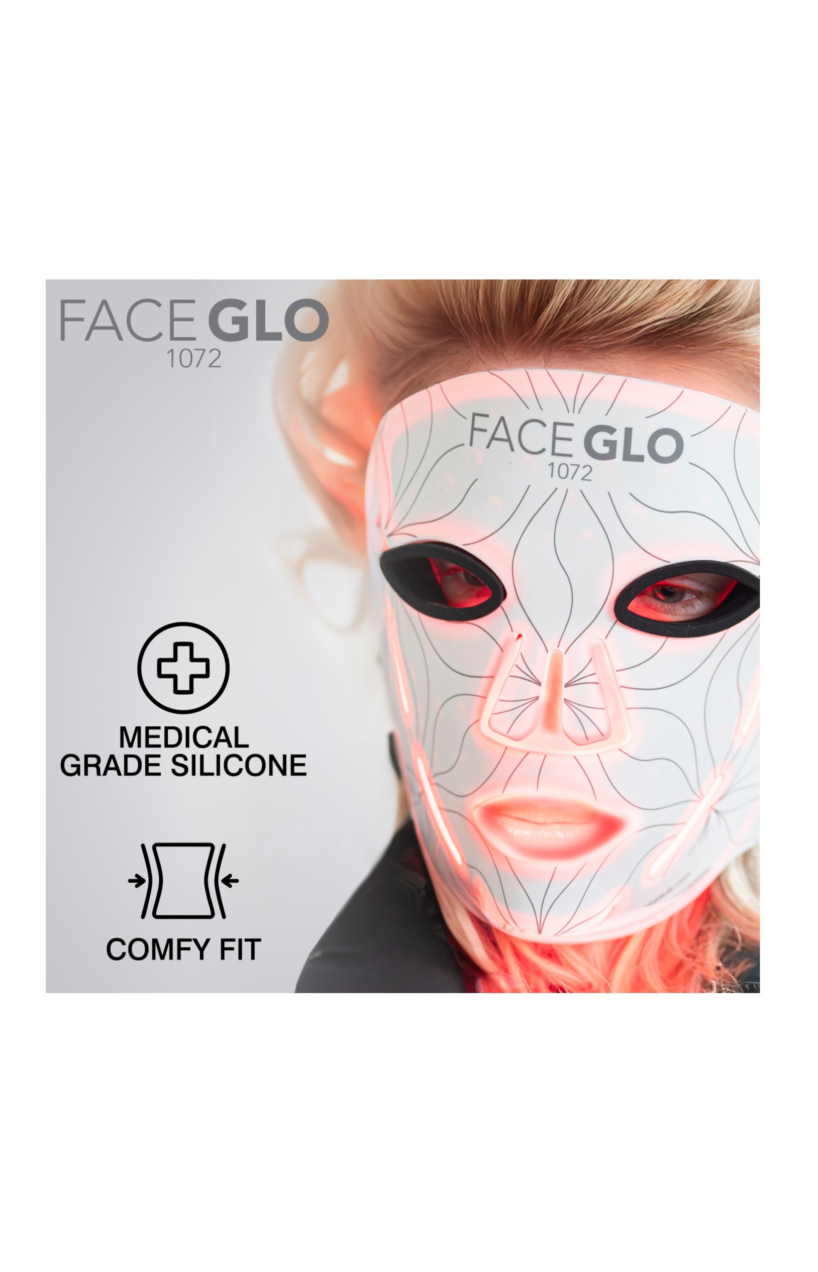 Masque LED anti-âge - Triple longueur d’onde - Visage