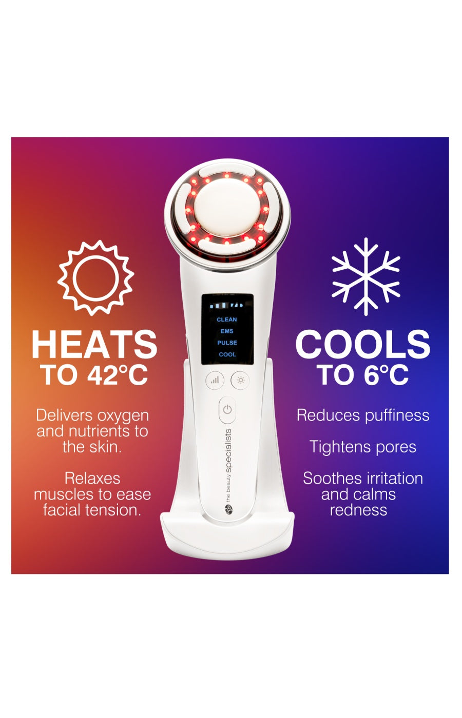 Appareil liftant - EMS, microcourant &lumière LED - Visage