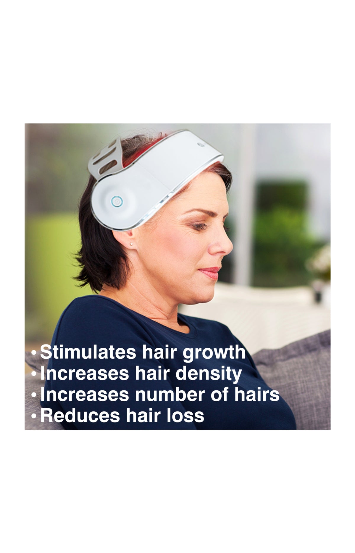 Bandeau laser anti-chute - Lumière rouge - Cheveux
