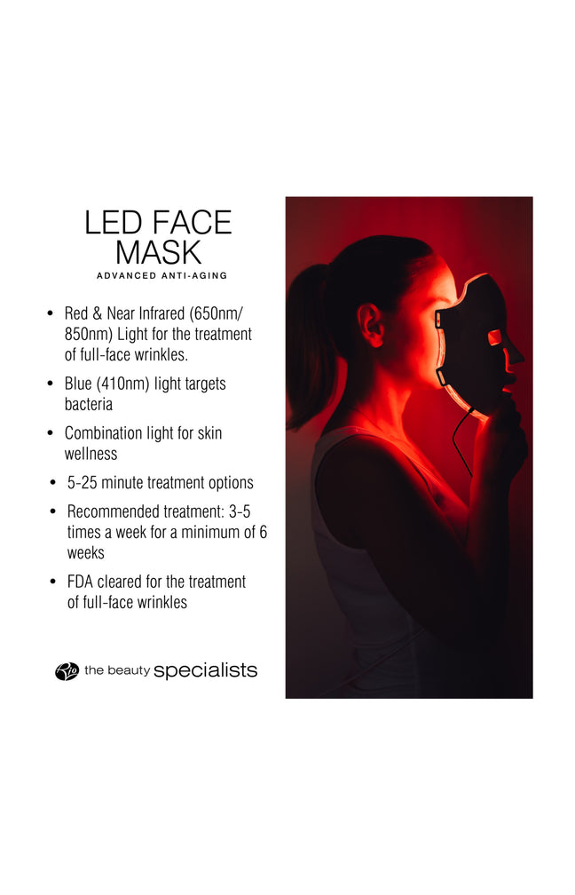 Masque LED multicolore - Lumière rouge, bleue et infrarouge - Visage