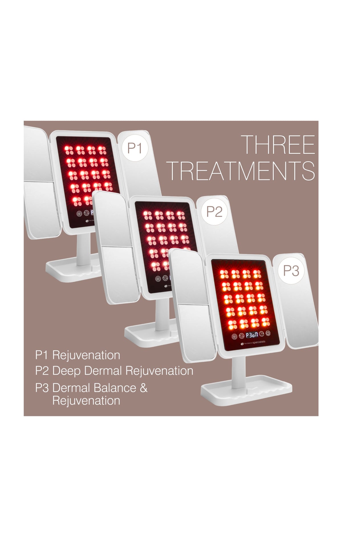 Miroir de beauté LED - Luminothérapie - Visage