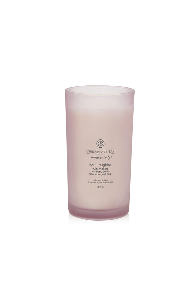 Bougie gobelet - Joie & Rires - Grand modèle - 355 g