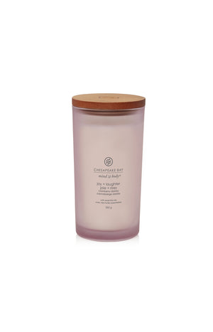 Bougie gobelet - Joie & Rires - Grand modèle - 355 g