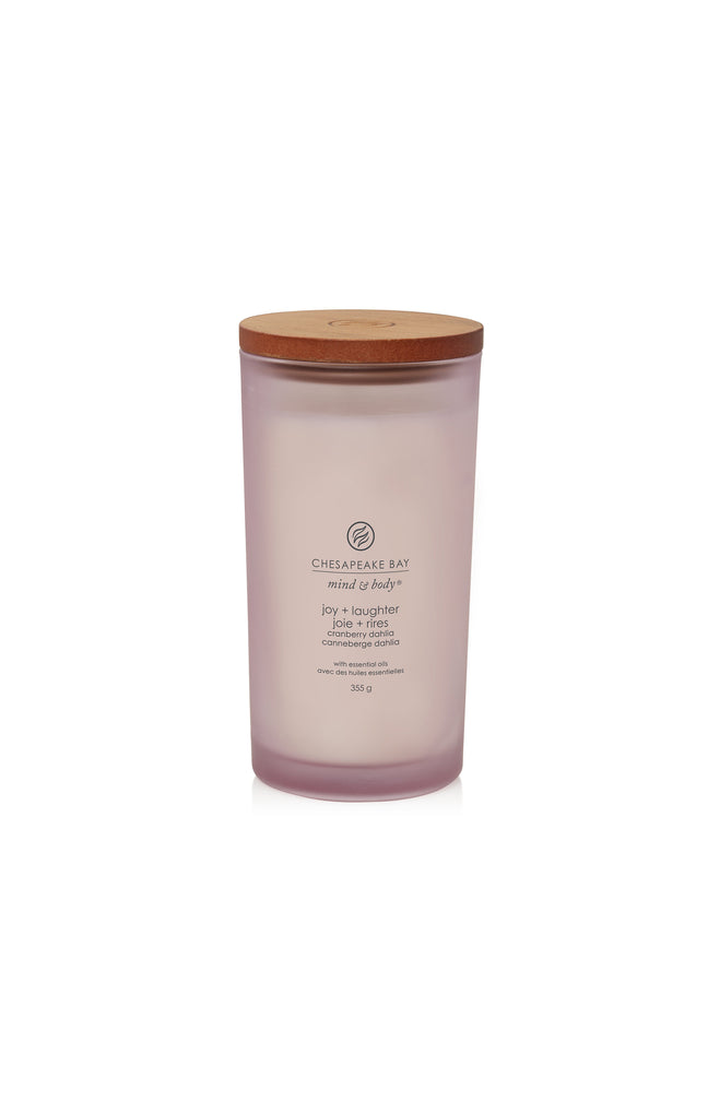 Bougie gobelet - Joie & Rires - Grand modèle - 355 g
