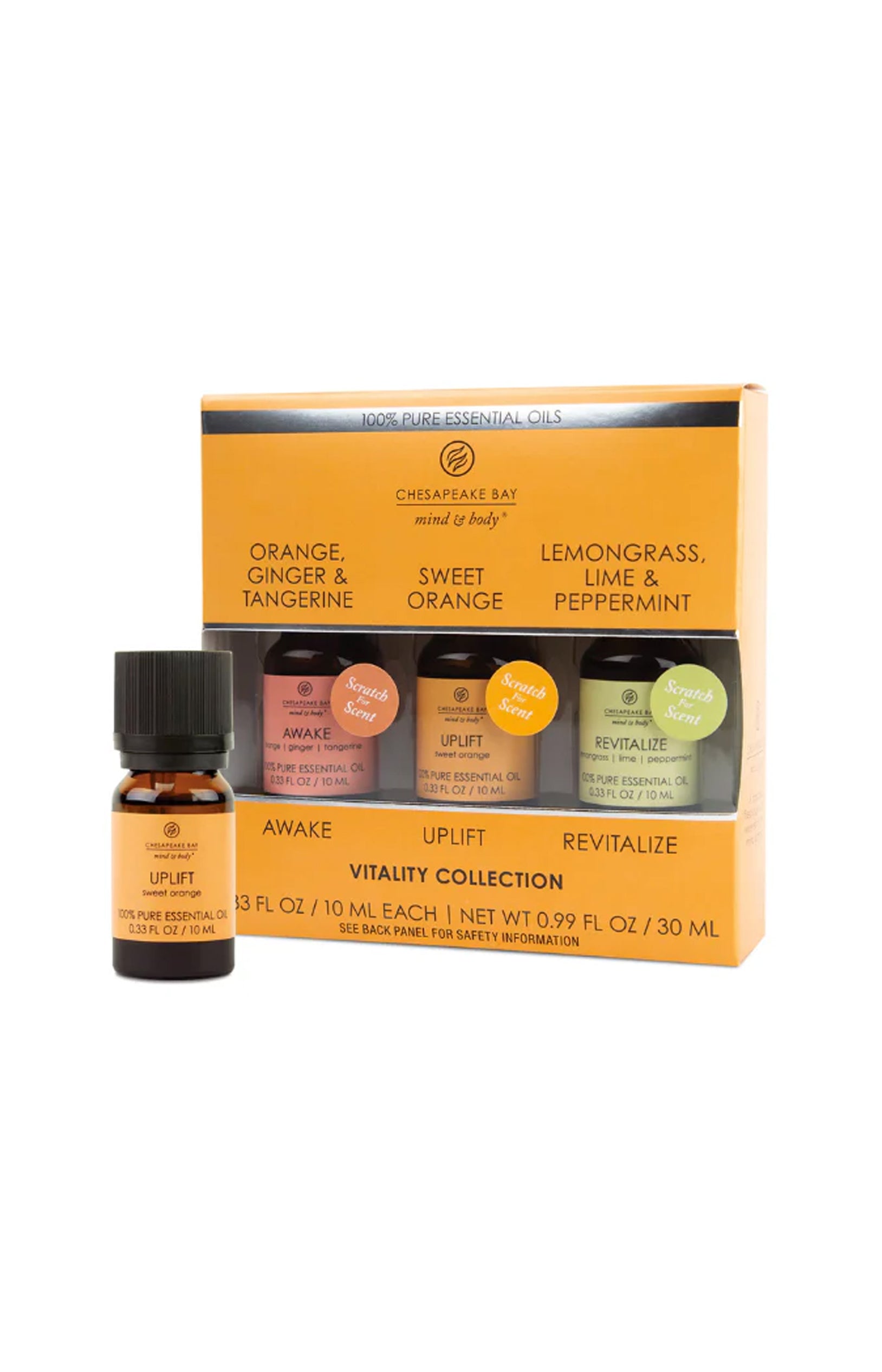 Diffuseur de parfum - Collection vitalité - Huiles essentielles - 3 x 10 ml