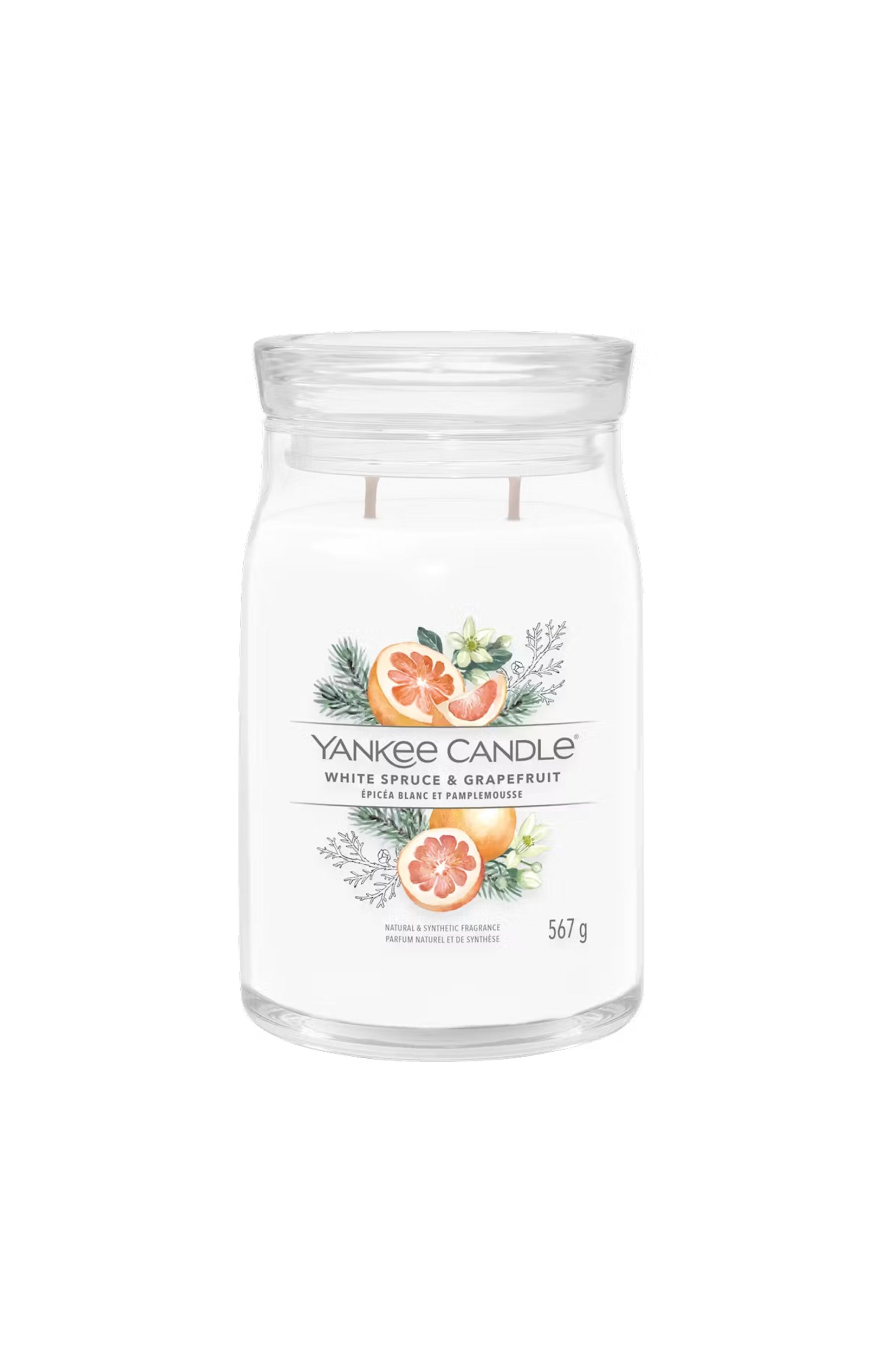 Bougie signature gobelet - Epicéa & pamplemousse - Grand modèle - 567 g