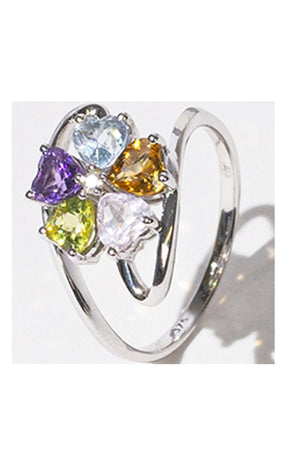 Bague Color Explosion - Or blanc 375/1000 & diamants