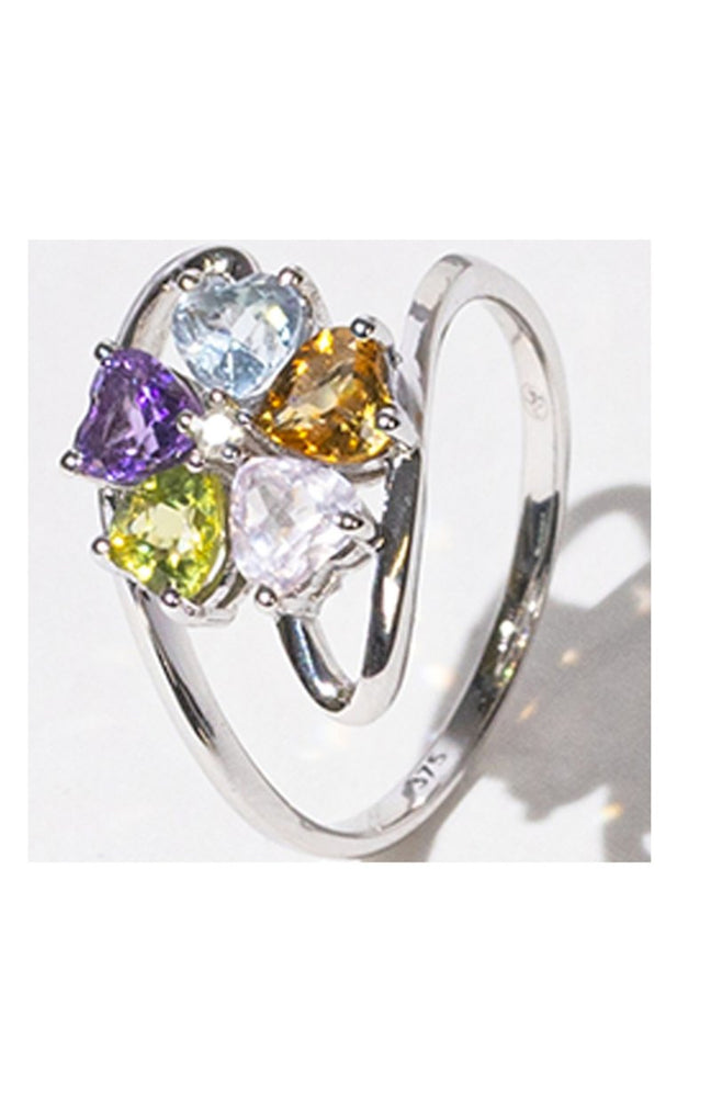Bague Color Explosion - Or blanc 375/1000 & diamants