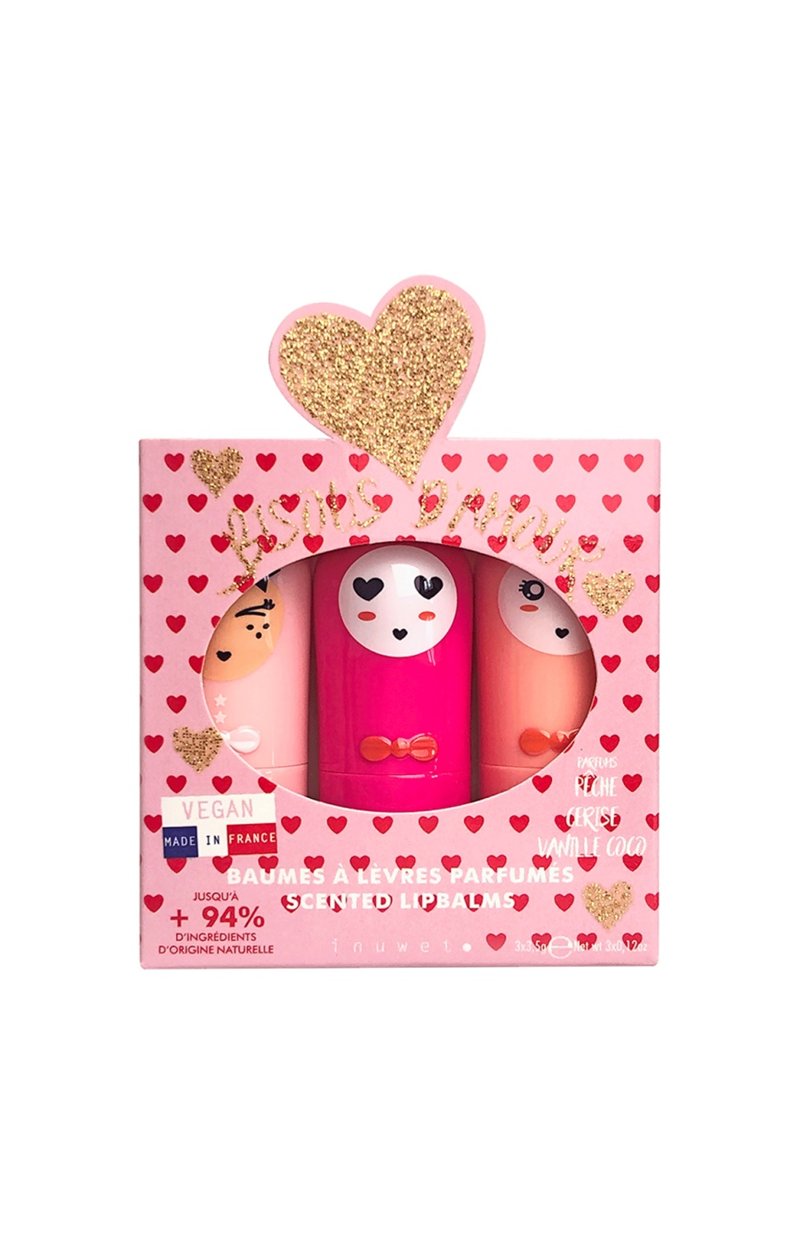 Coffret de baumes à lèvres - Ultra Red - Fraise, pêche & vanille-coco