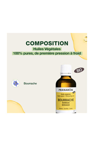 Huile végétale bio - Bourrache - 50 ml