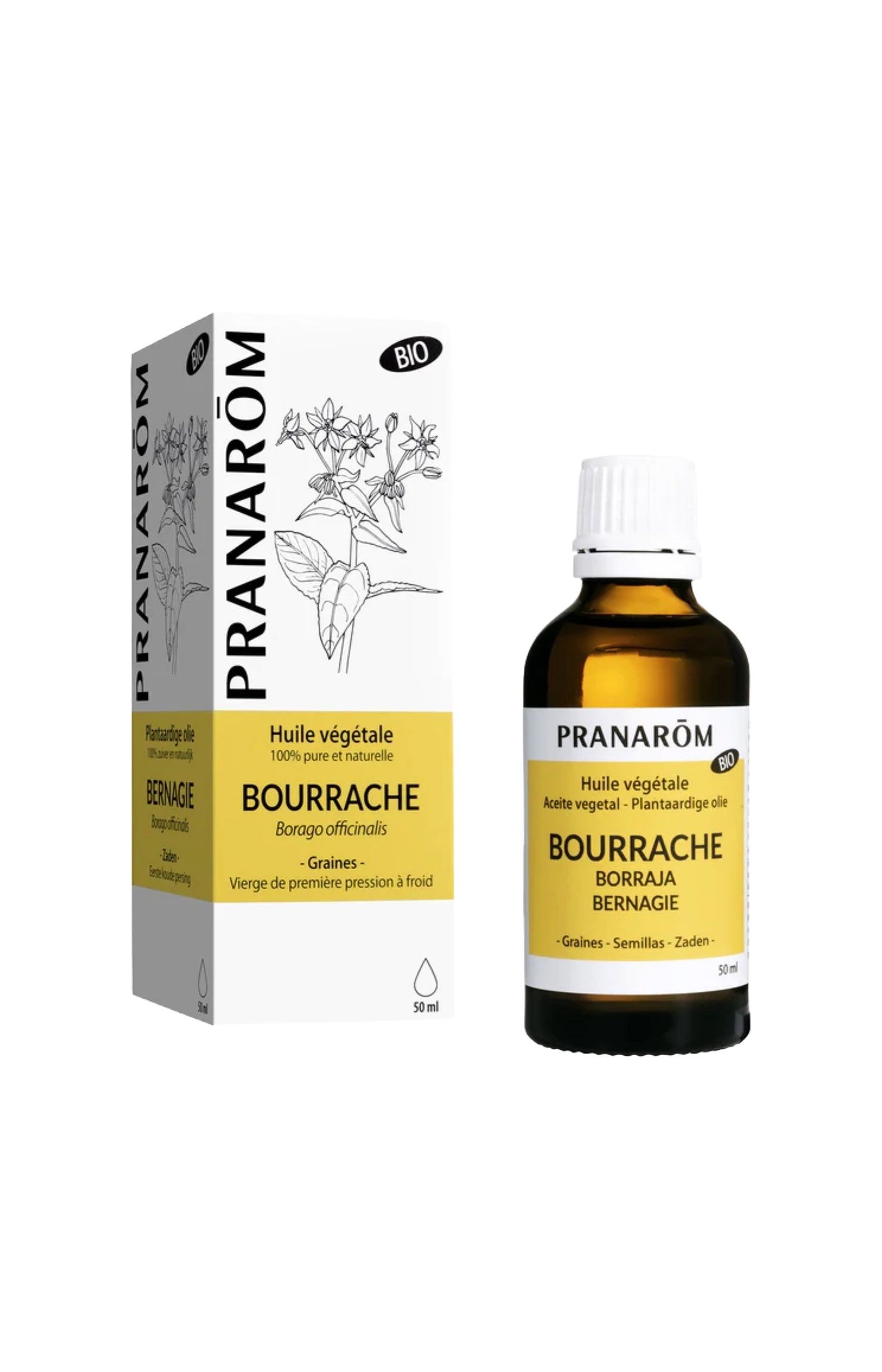 Huile végétale bio - Bourrache - 50 ml