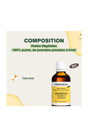 Huile végétale bio - Calendula - Peaux fragiles - 50 ml