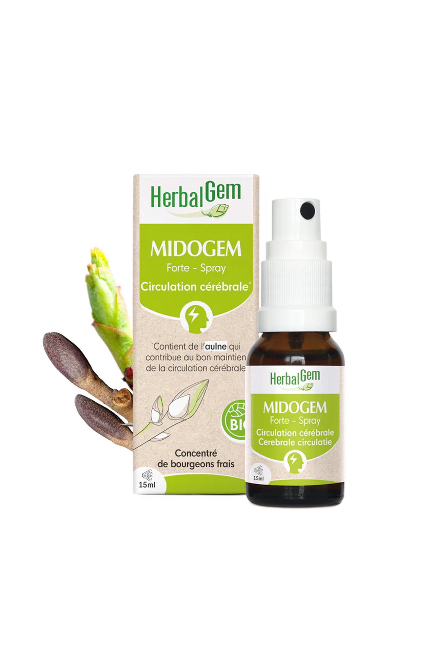 Spray bio - MidoGem forte - Maux de tête - 15 ml