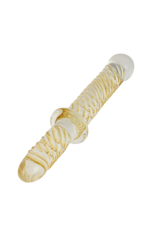 Dildo pénis - Double extrémité - Verre jaune