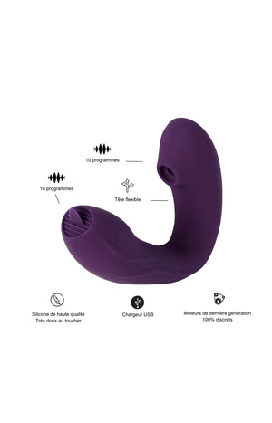 Stimulateur clitoridien et vibromasseur - 20 programmes