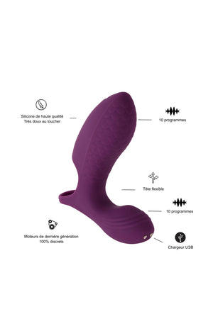 Stimulateur clitoridien et vibromasseur - 10 programmes