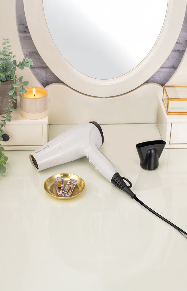 Sèche-cheveux & diffuseur - Ionic Dry - 2200 W - Blanc