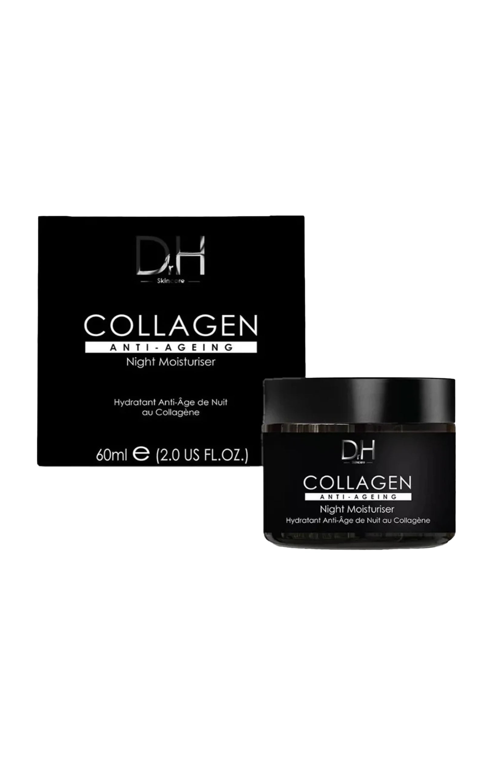 Crème de nuit anti-âge - Collagène, rétinol & acide hyaluronique - Visage - 60 ml