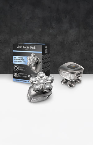Tondeuse à 6 têtes rotatives 360° - Cheveux  - Gris