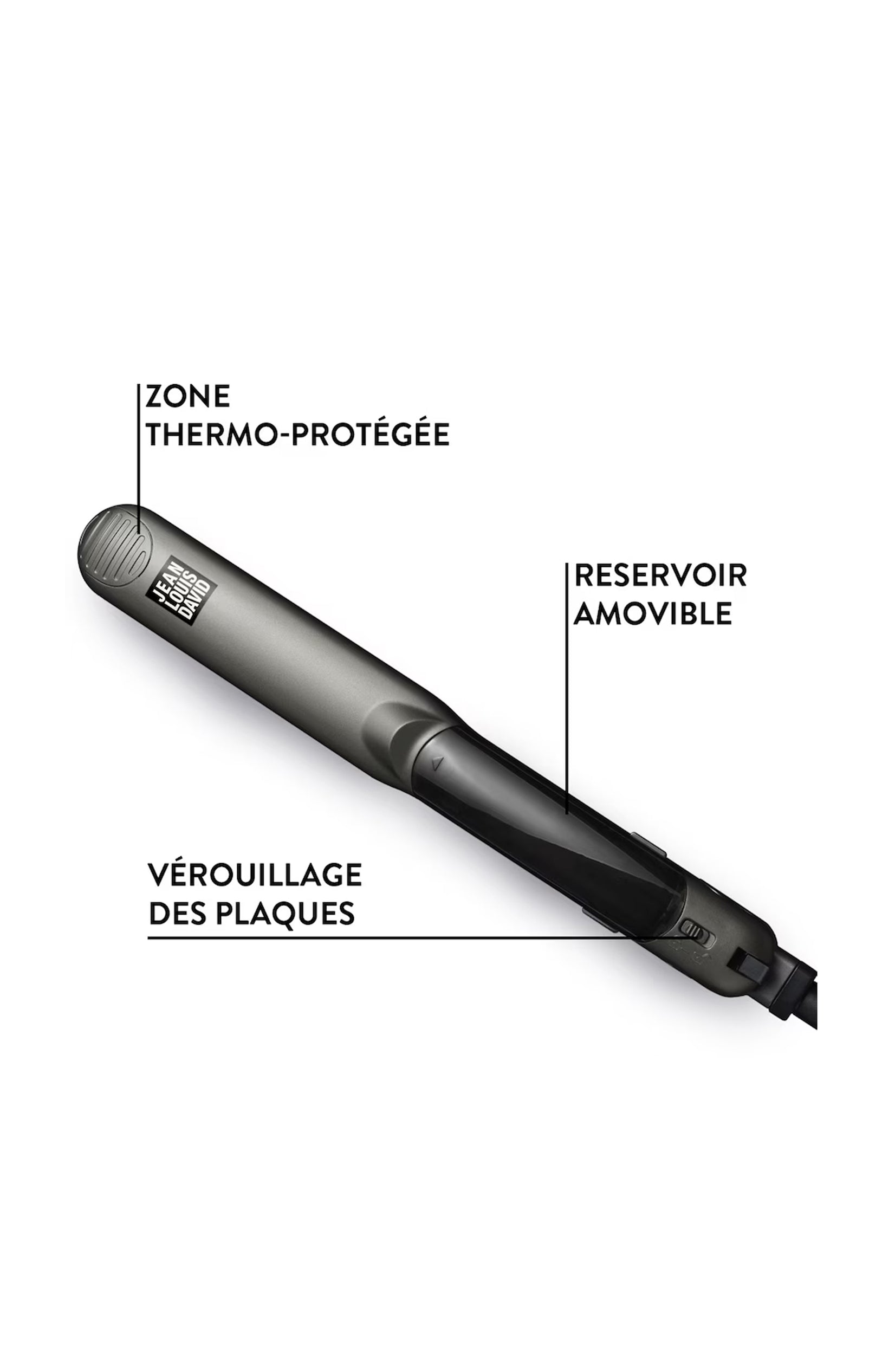 Lisseur vapeur - Plaques céramique - 235°C - Noir