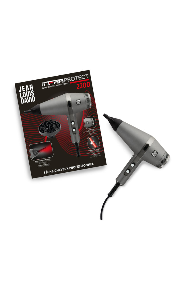 Sèche-cheveux professionnel - Technologie infrarouge - 2200W - Noir