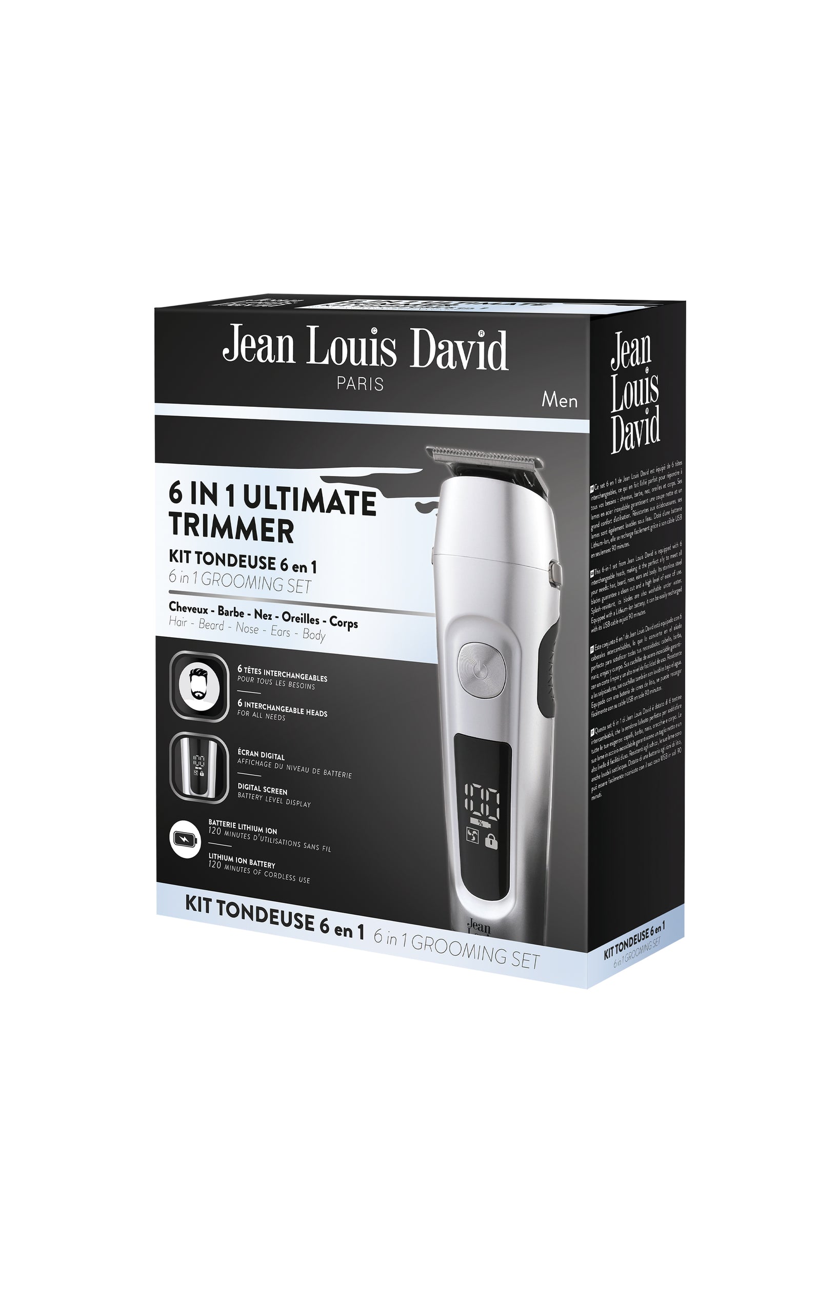 Tondeuse multifonction 6-en-1 - Barbe, cheveux & corps - Noir