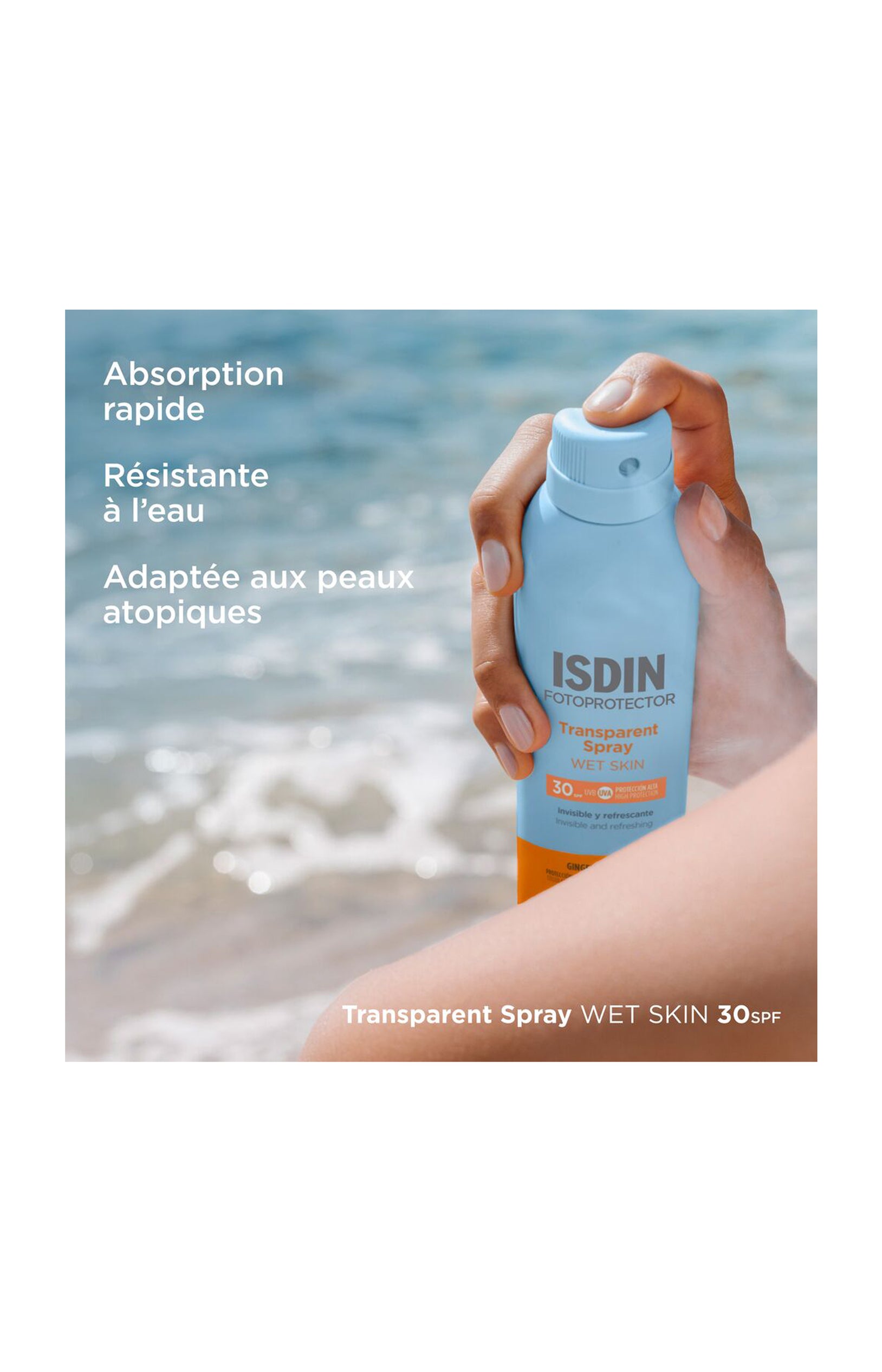 Spray solaire transparent SPF 30 - Wet Skin - Corps - 250 ml