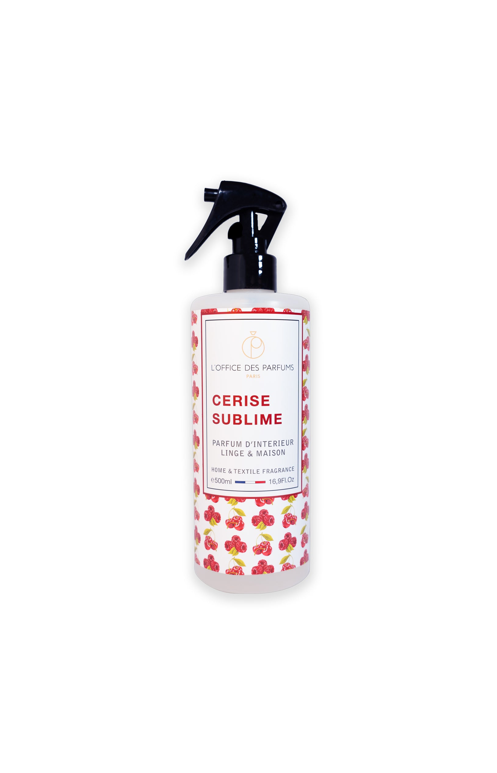 Parfum d'intérieur & de linge - Cerise Sublime - Litchi & bois ambré - 500 ml
