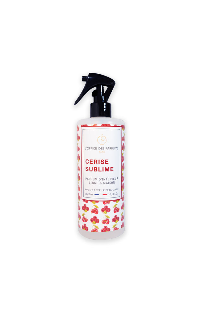 Parfum d'intérieur & de linge - Cerise Sublime - Litchi & bois ambré - 500 ml