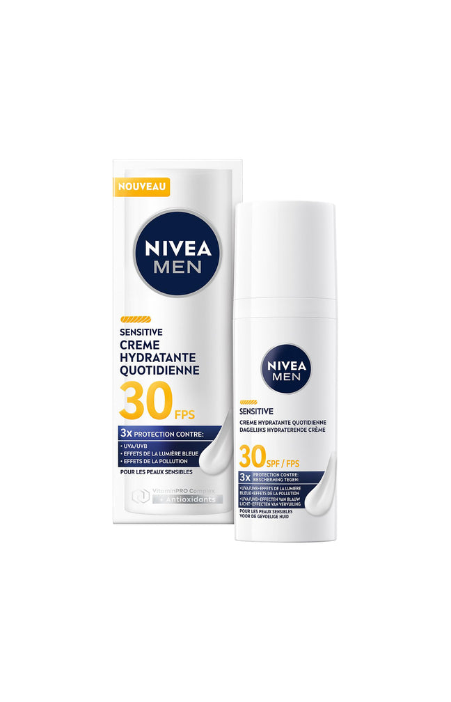 Crème hydratante SPF 30 - Peaux sensibles - Homme - Visage - 50 ml