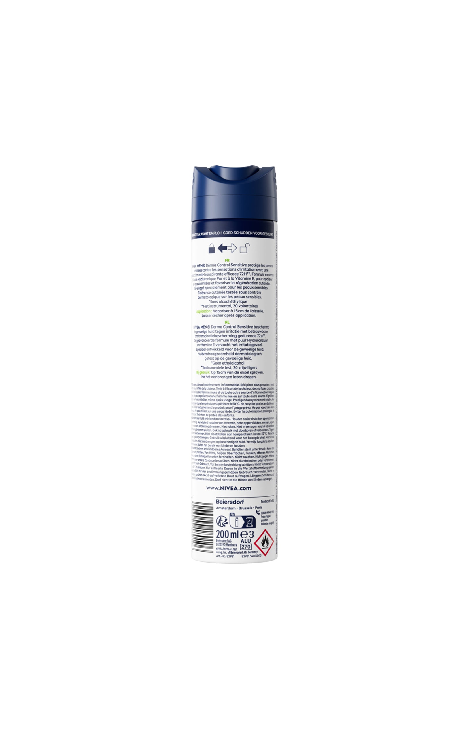 Déodorant spray - Derma Control Sensitive - Homme - 200ml