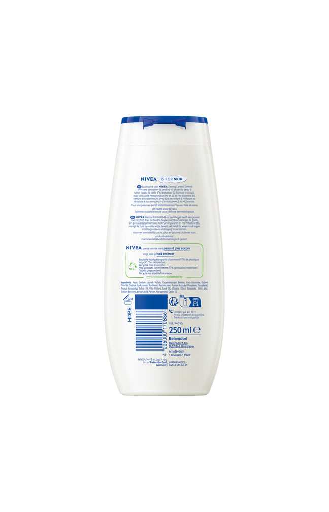 Gel douche soin - Derma Control Defend - Corps & visage - 250 ml