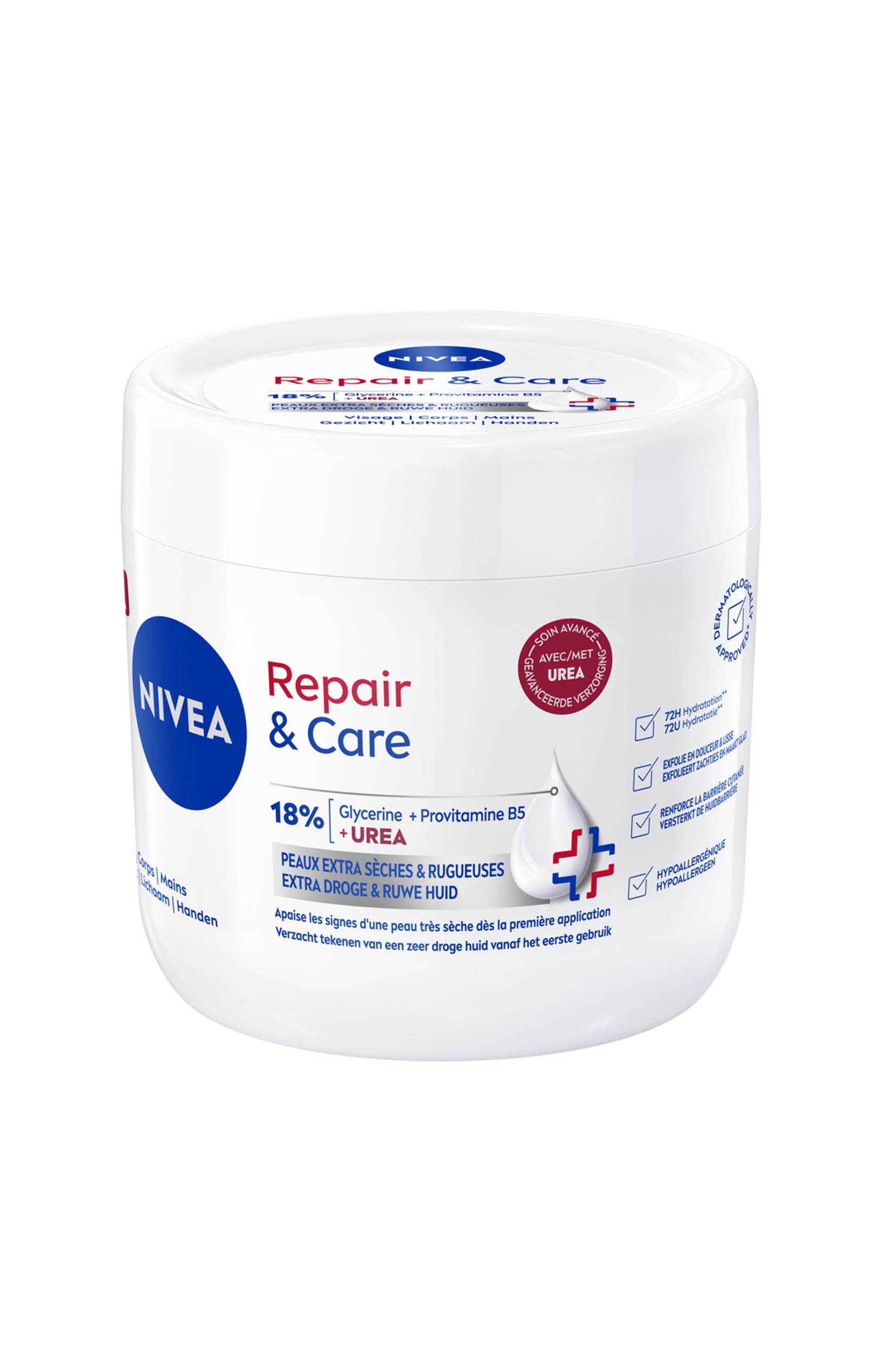 Crème nourrissante - Repair & Care - Peaux extra sèches - Visage & corps - 400 ml