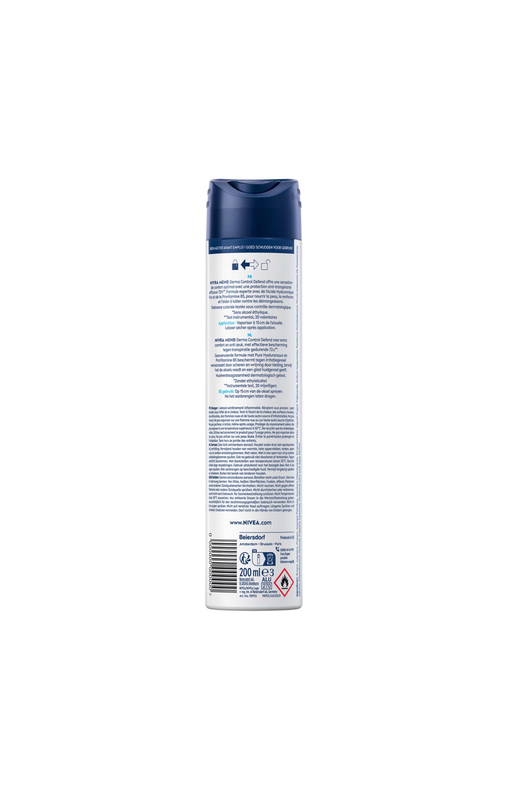 Déodorant spray anti-transpirant - Derma Control Defend - Homme - 200 ml