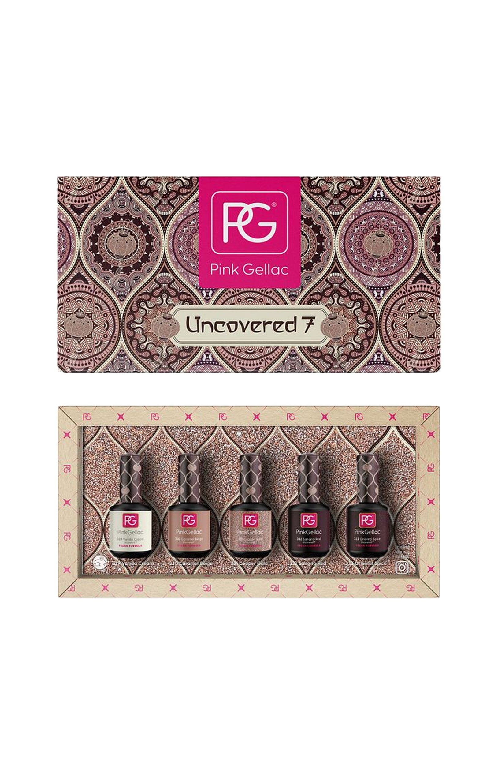 Coffret vernis semi-permanents - Uncovered7 - 5 x 10 ml