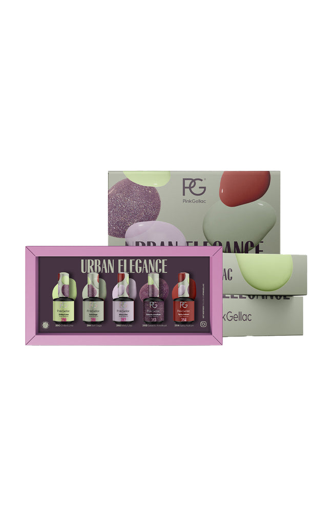 Coffret vernis semi-permanents - Urban Elegance - 5 x 10 ml