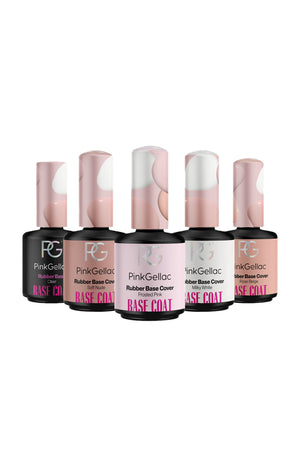 Coffret vernis semi-permanent – Rubber Base – 4 x 15 ml