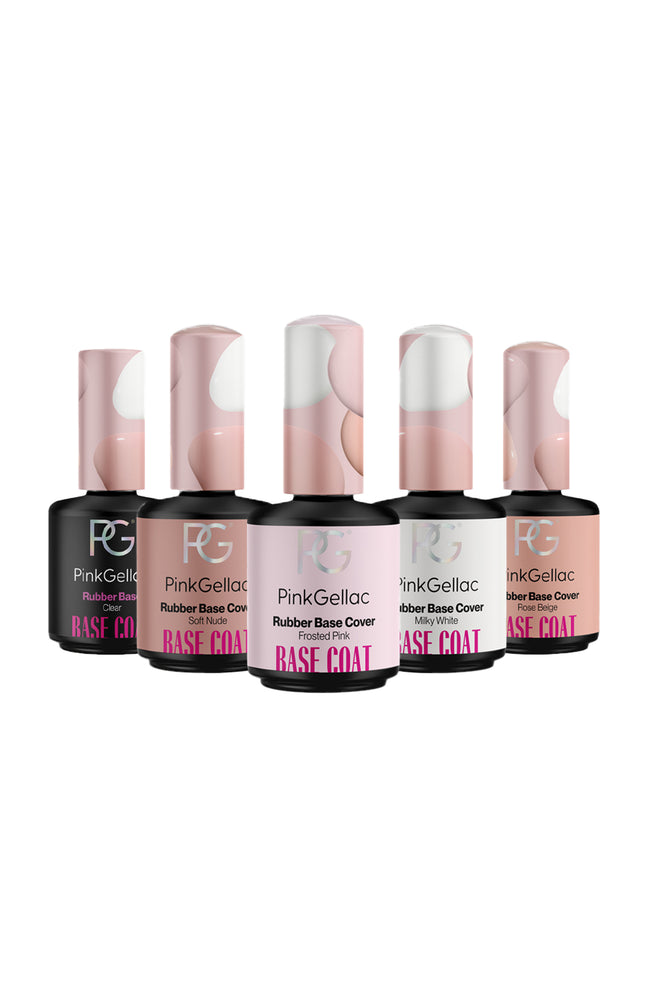 Coffret vernis semi-permanent – Rubber Base – 4 x 15 ml