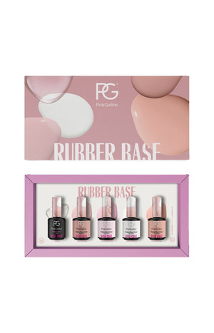 Coffret vernis semi-permanent – Rubber Base – 4 x 15 ml