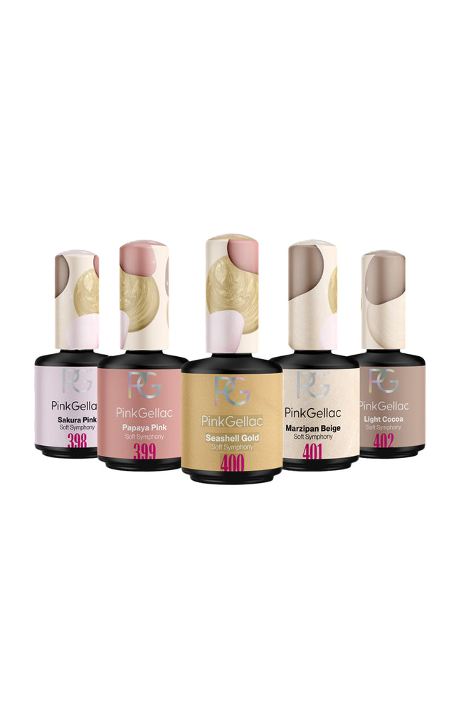 Coffret vernis semi-permanents - Soft Symphony - 5 x 10 ml