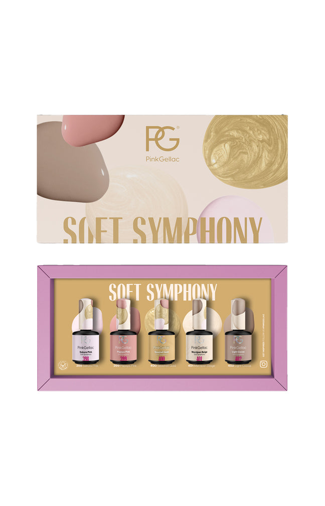Coffret vernis semi-permanents - Soft Symphony - 5 x 10 ml