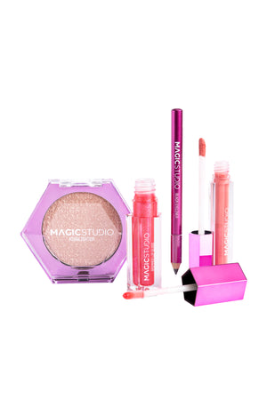 Coffret maquillage - Rose Quartz - Teint & lèvres - 4 produits
