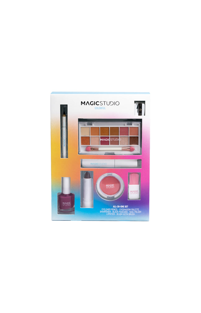 Coffret maquillage - Colorful - Teint, yeux, lèvres & ongles - 8 produits