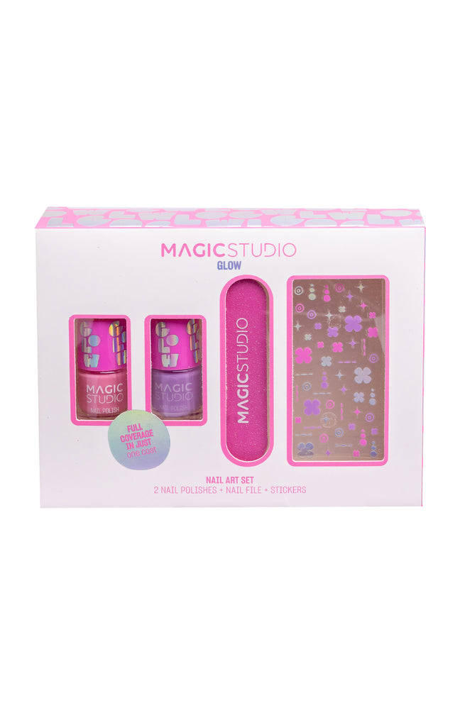 Set vernis & nail art - Glow - 4 pièces