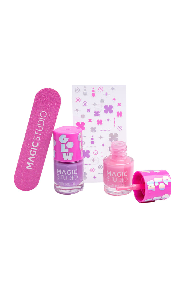 Set vernis & nail art - Glow - 4 pièces
