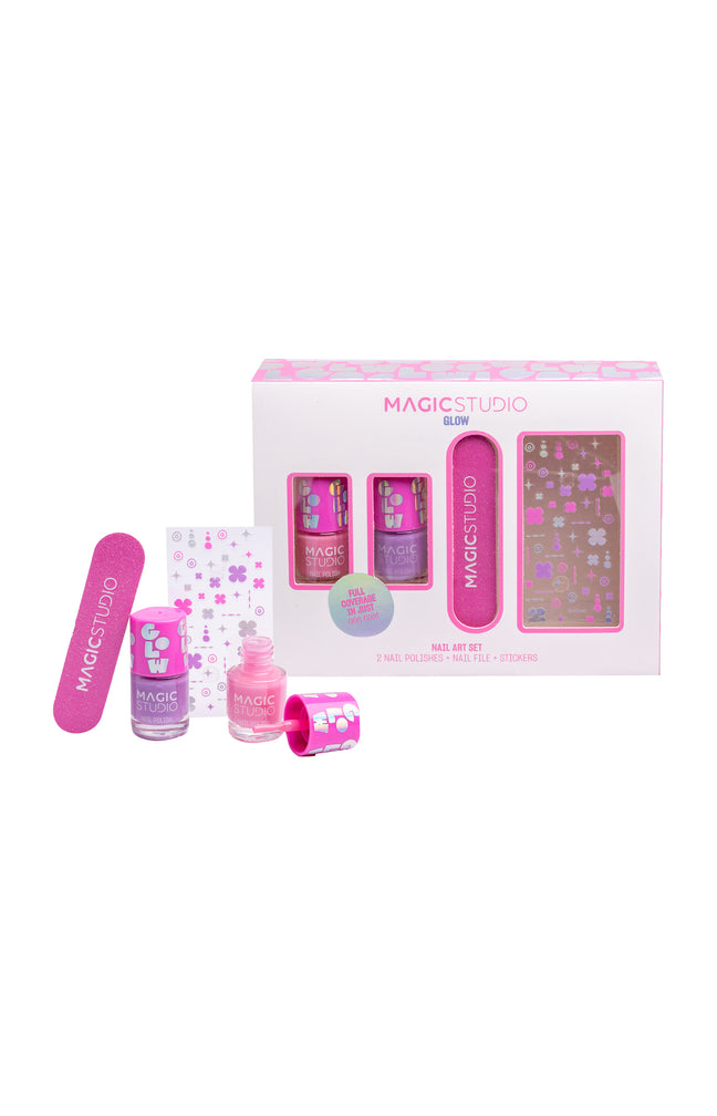 Set vernis & nail art - Glow - 4 pièces