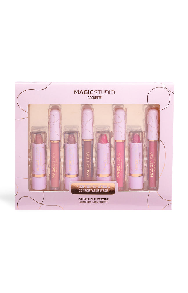 Coffret maquillage - Coquette - Lèvres - 8 produits