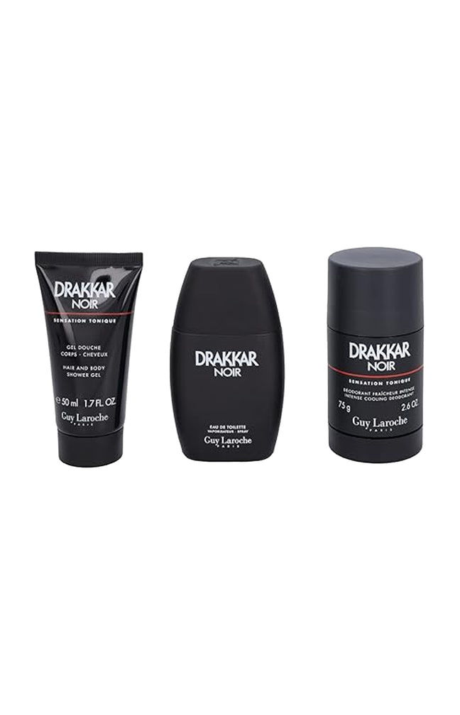 Coffret Drakkar Noir - Eau de toilette - Aromatique fougère - Homme - 3 produits