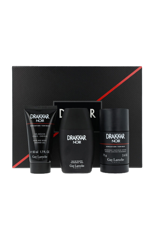 Coffret Drakkar Noir - Eau de toilette - Aromatique fougère - Homme - 3 produits