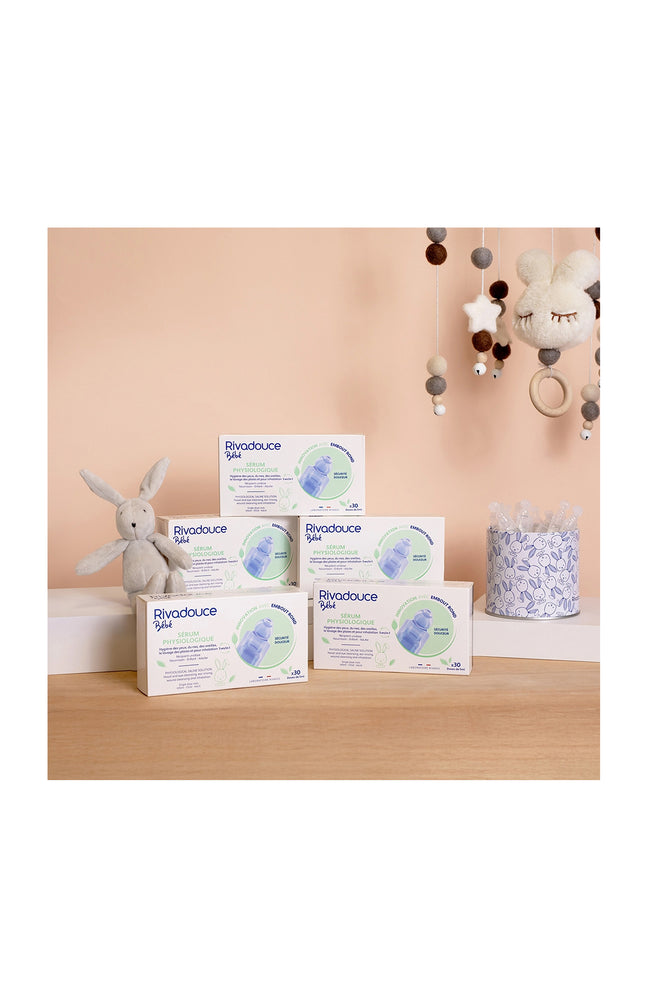Lot de 5 boîtes sérum physiologique - Bébé - 120 unidoses + boîte
